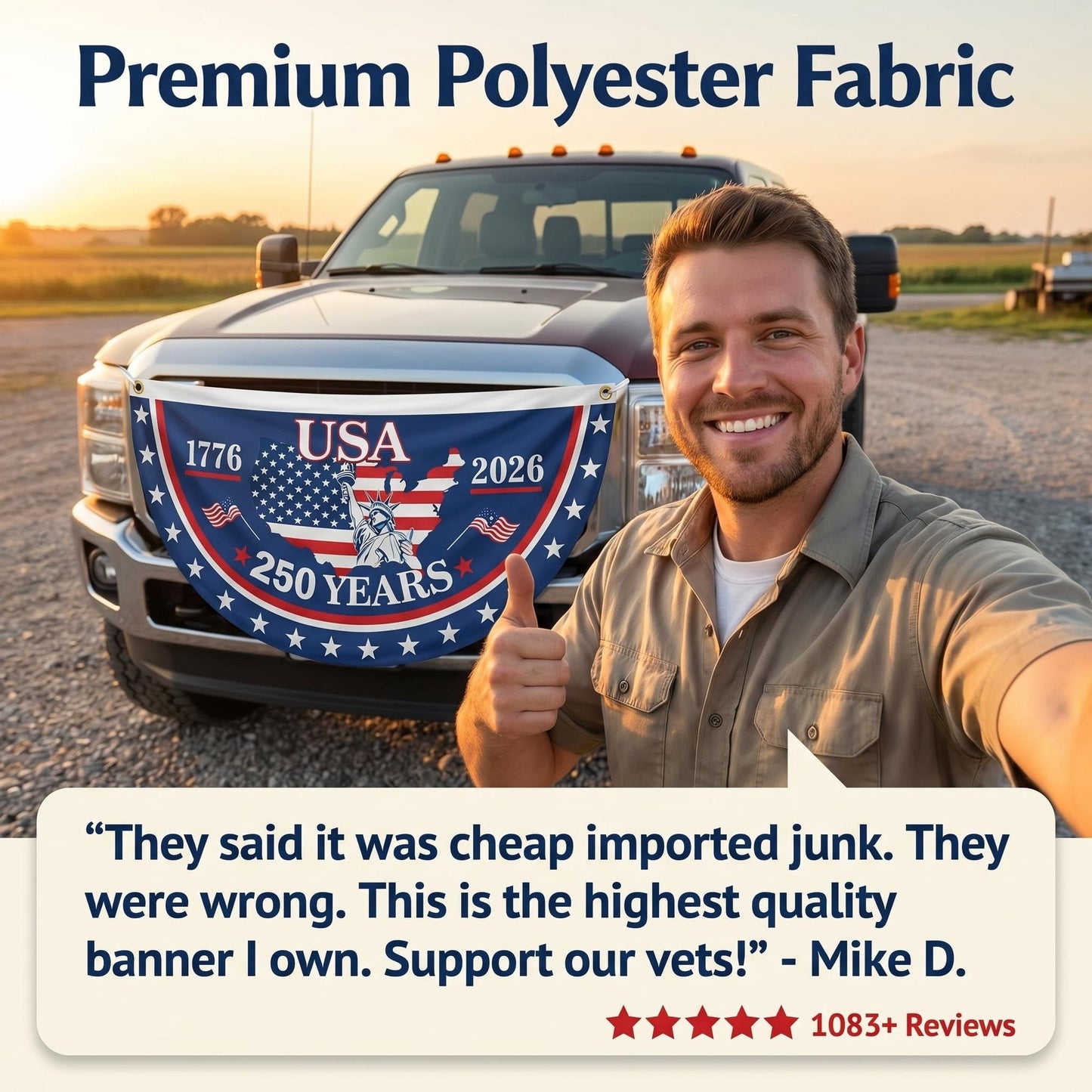 100% Veteran Owned / Handcrafted in USA-250th Anniversary Banners🌟