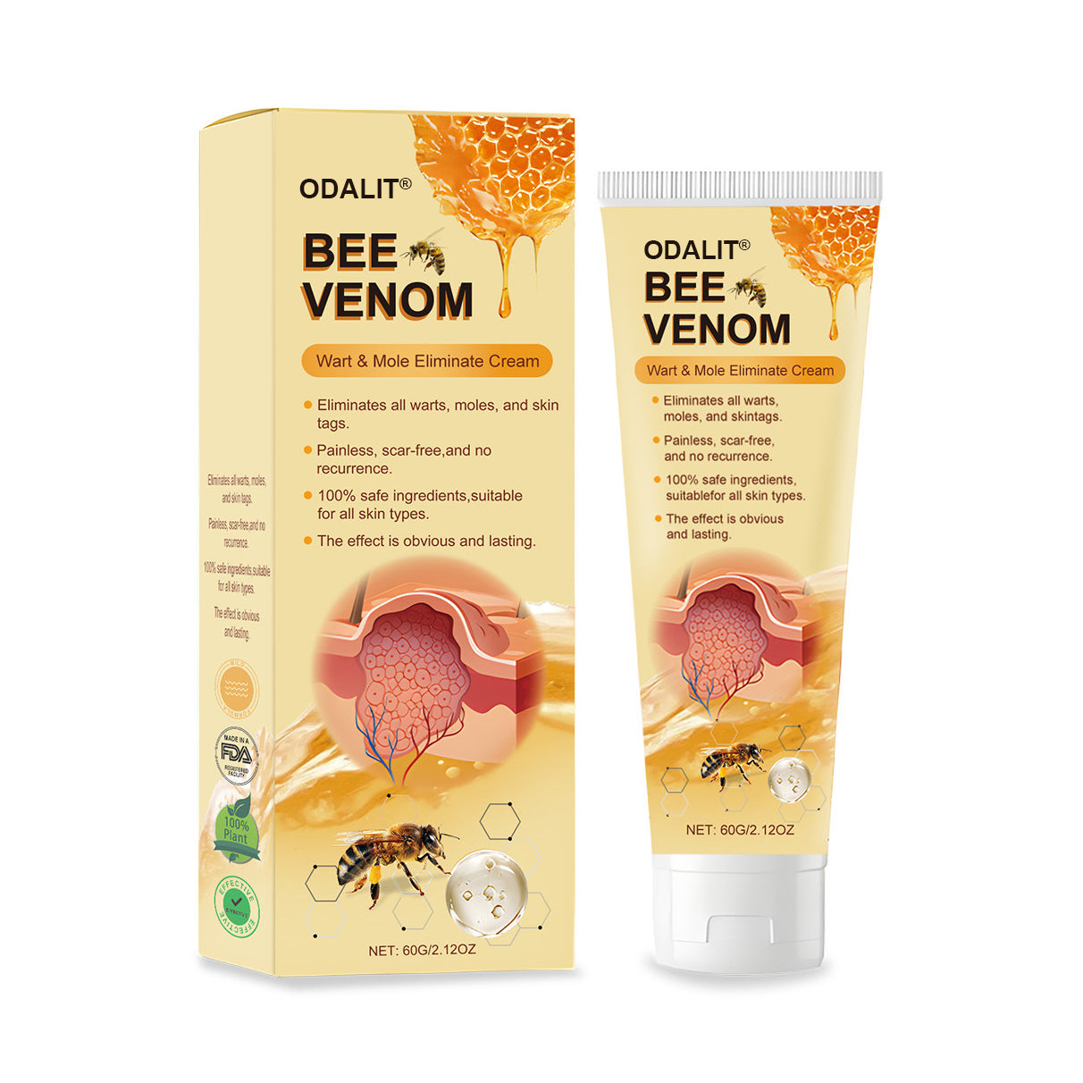 ODALIT® Bee Venom Wart & Mole Eliminate Cream