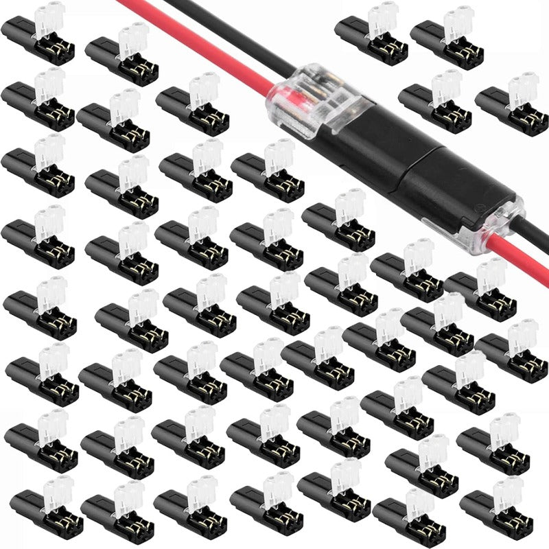 🔥Time-Limited Offer -🔌2-Pin Solderless Wire Connector – Compact Plug for LED Strips & 18–22 AWG Cables