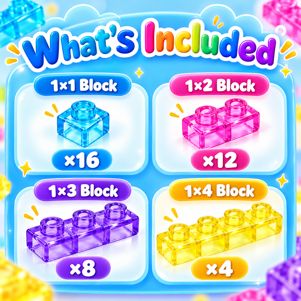 🧩 Soft Jelly Blocks – Squishy, Stretchable Bath Toys (40PCS)
