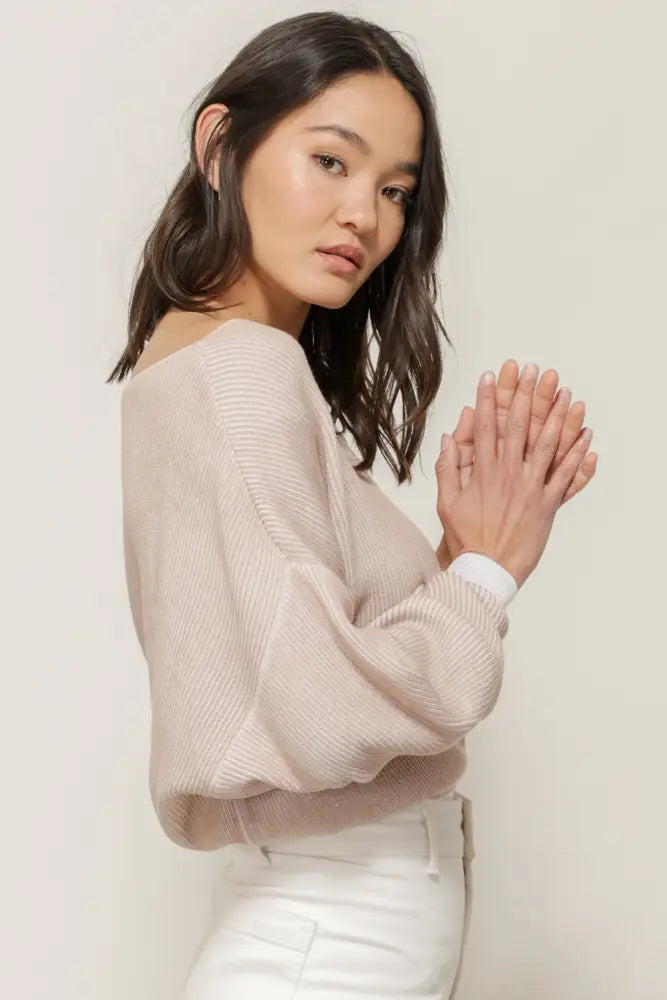 FAVORITE OFF SHOULDER SWEATER 1