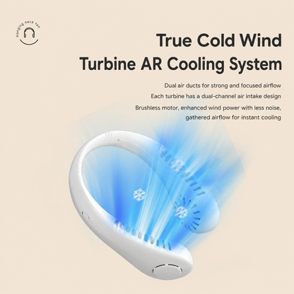 ❄️ Bladeless Neck Fan | Hands-Free, No Hair-Tangle, USB Rechargeable Cooler for Summer Adventures & Everyday Life-WBJ