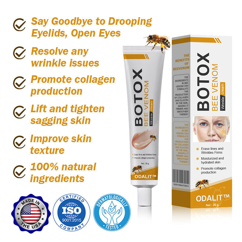 🔥Final 3 Hours: 80% OFF - ODALIT™ Botox Bee Venom Wrinkle Removal Cream🐝