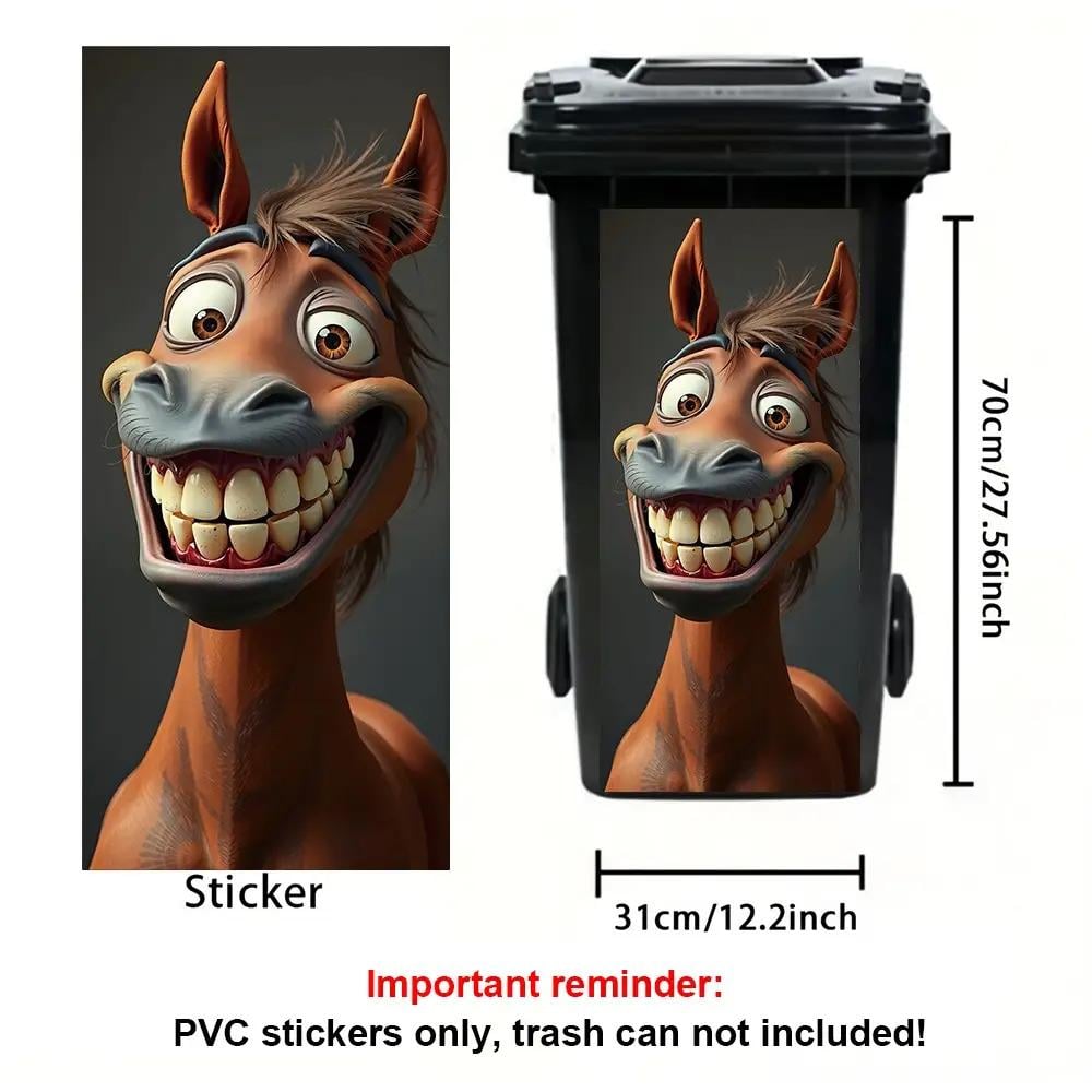 Funny Animal Trash Can Stickers 😂