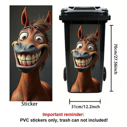 Funny Animal Trash Can Stickers 😂
