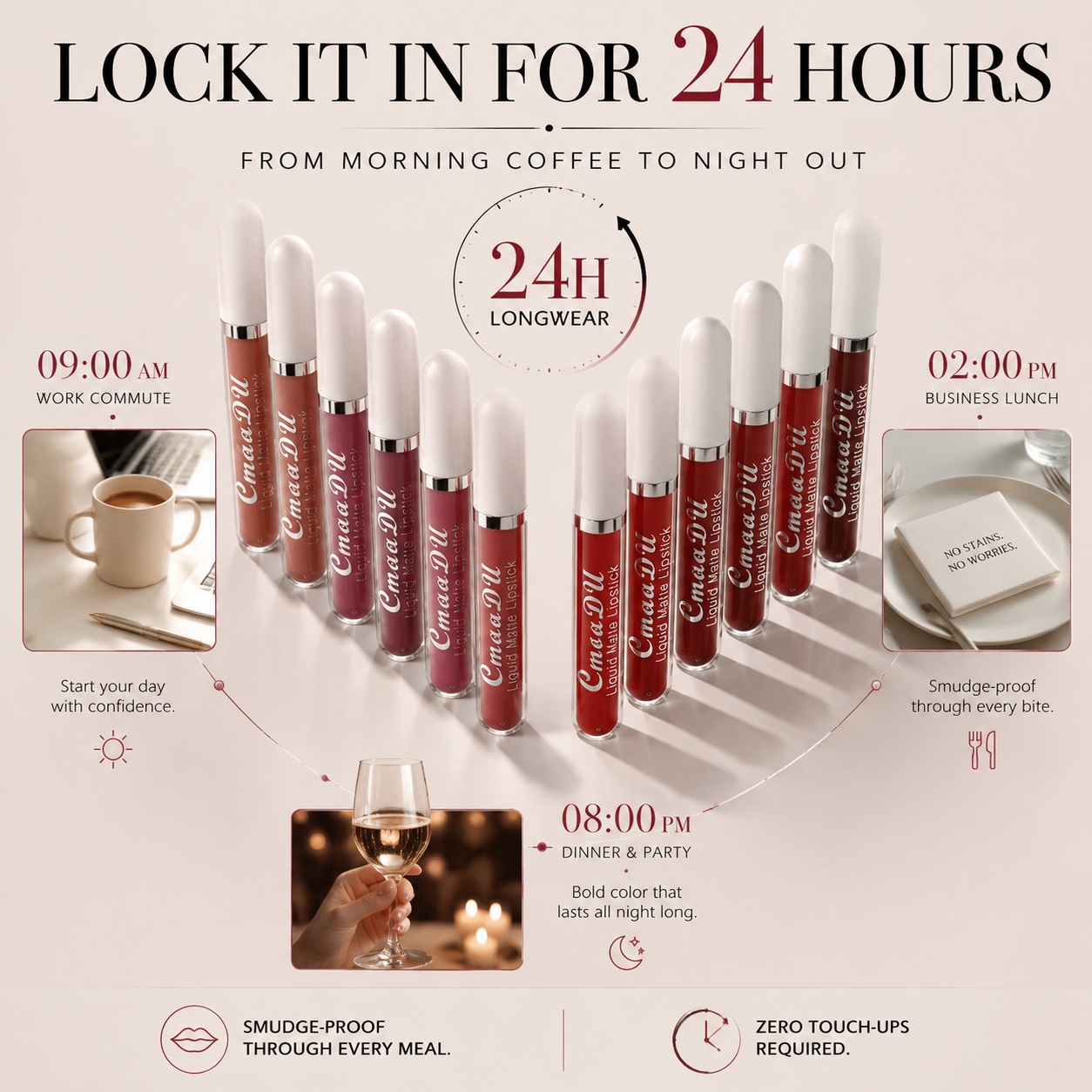 2026 Hot 49% OFF Matte Matt Lipstick Set, Long Lasting Lipstick 24 hour Waterproof Lip Gloss 10Pcs Liquid