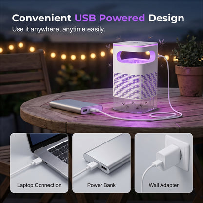 🦟50K+ sold!  UV Mosquito Killer Lamp – quiet, USB, chemical-free