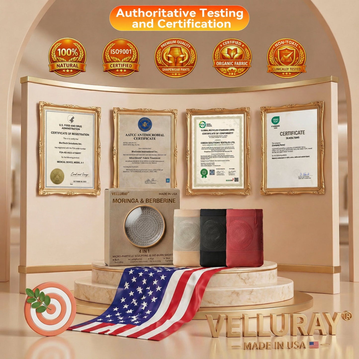 🎈🌋 Official Brand Store | 🔔🔔VELLURAY® 2026 Moringa & Berberine 4-in-1 Micro-Particle Sculpting & Fat-Burning Shorts