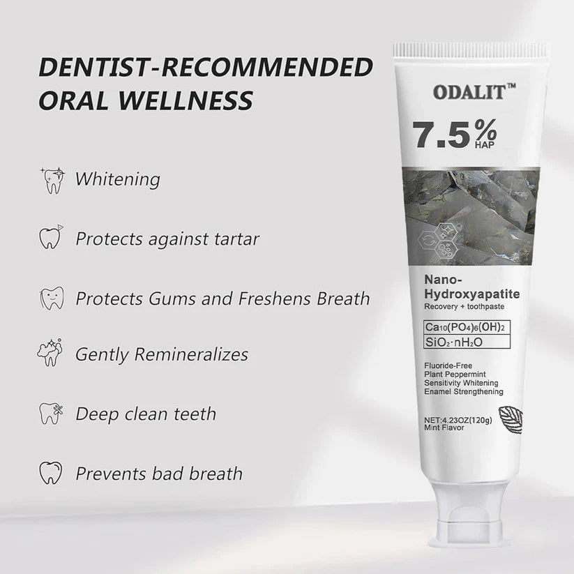 🔥Time-Limited Offer -🦷ODALIT™ Fluoride-Free Nano-Hydroxyapatite Toothpaste