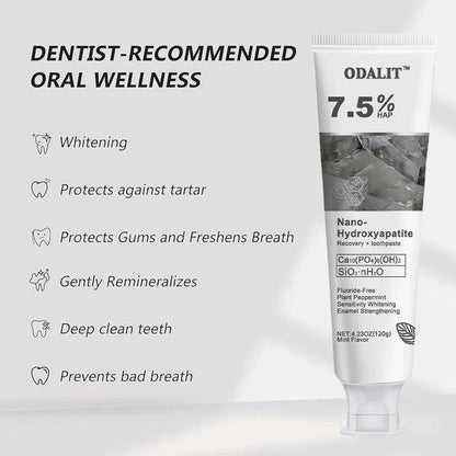 🔥Time-Limited Offer -🦷ODALIT™ Fluoride-Free Nano-Hydroxyapatite Toothpaste