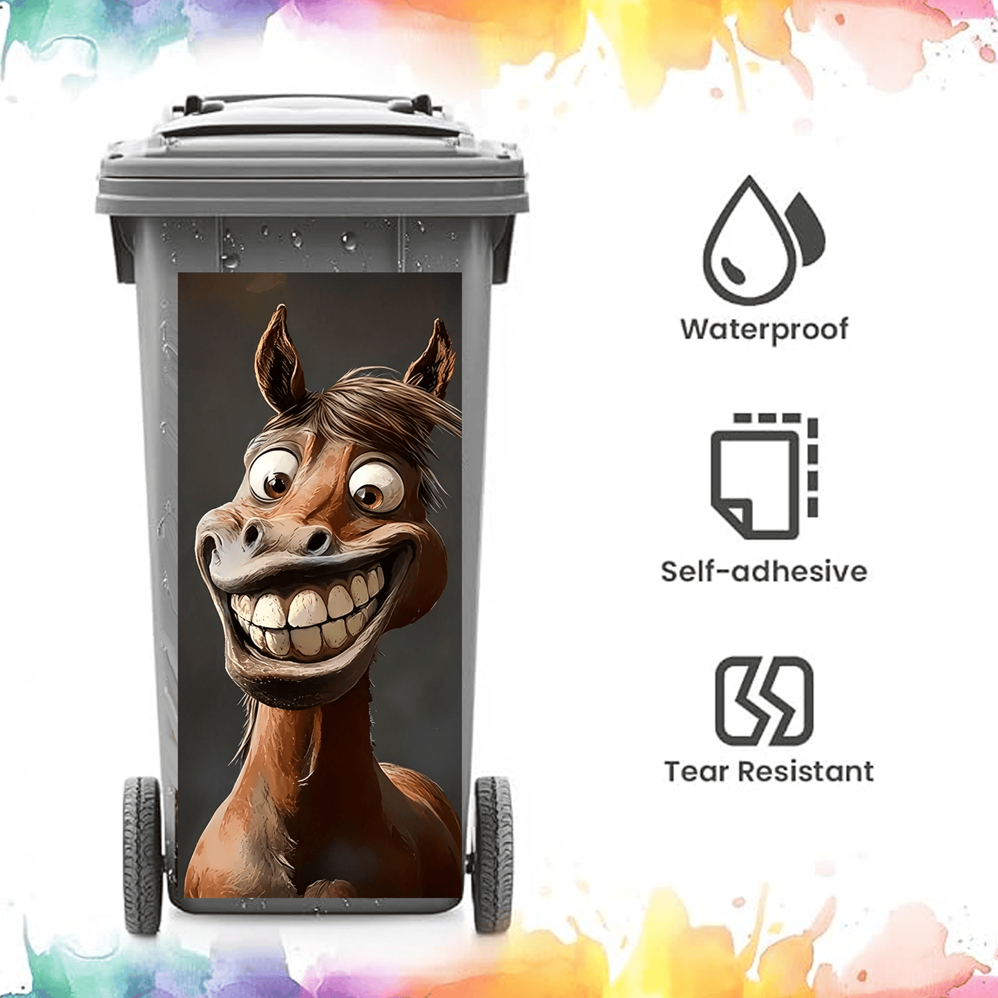 Funny Animal Trash Can Stickers 😂