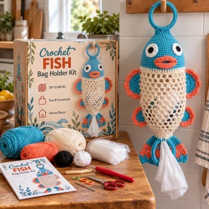 DIY Crochet Animal Bag Holder – Cute Hanging Storage