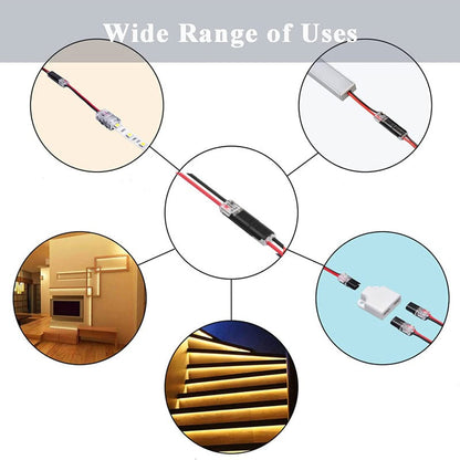 🔥Time-Limited Offer -🔌2-Pin Solderless Wire Connector – Compact Plug for LED Strips & 18–22 AWG Cables