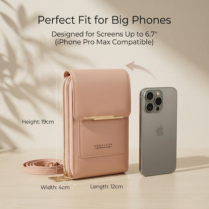 2026 Trendy Minimalist Elegant Women's Touchscreen Crossbody Phone Wallet
