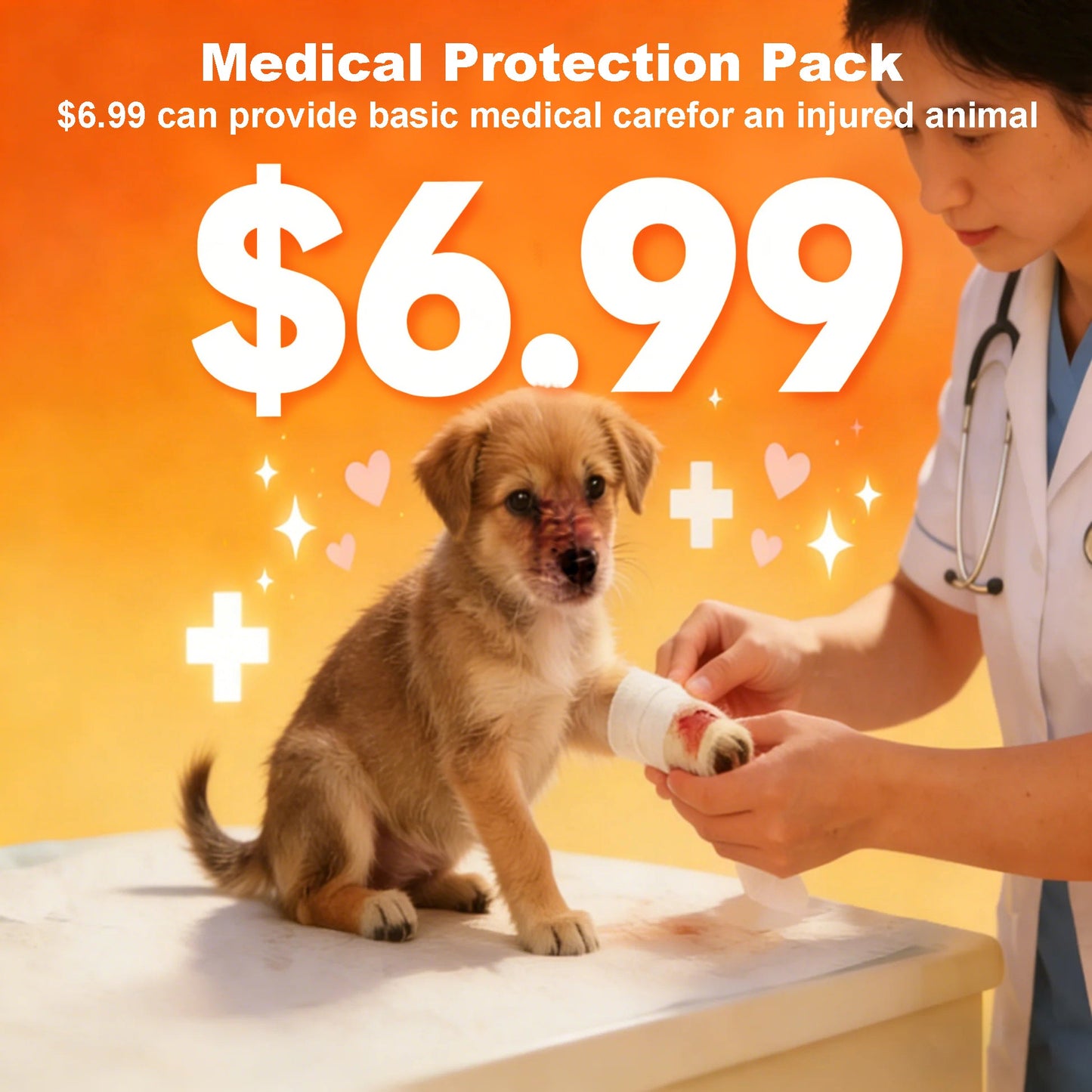 I need help adding a little love for my furry friend! Willing to donate to.