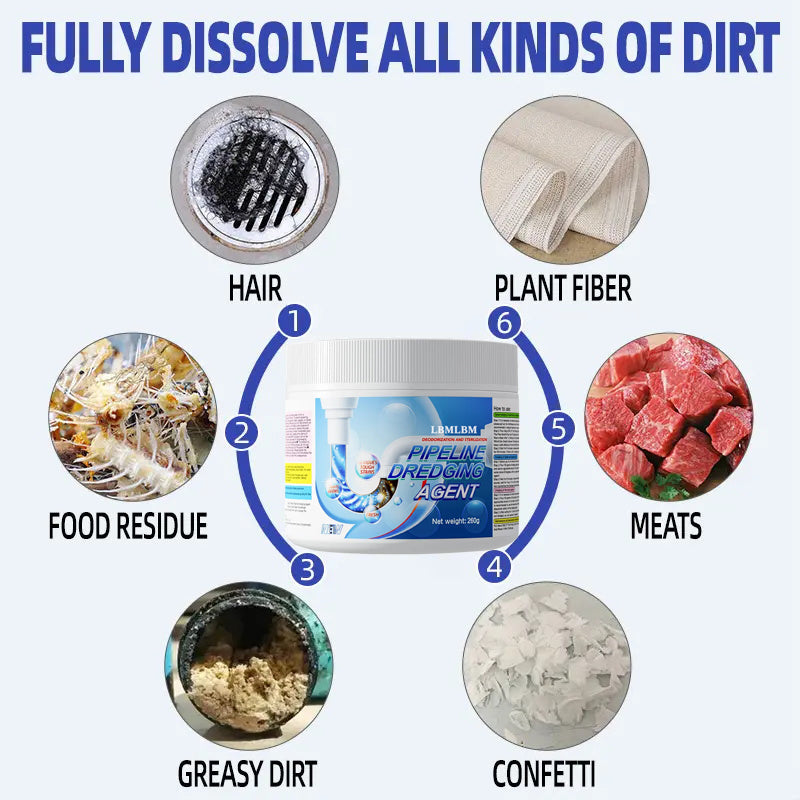 🔥Final 3 Hours: 80% OFF - 🚰LBMLBM™ Powerful Pipeline Dredging Agent – Dissolves Blockages & Kills 99% Bacteria