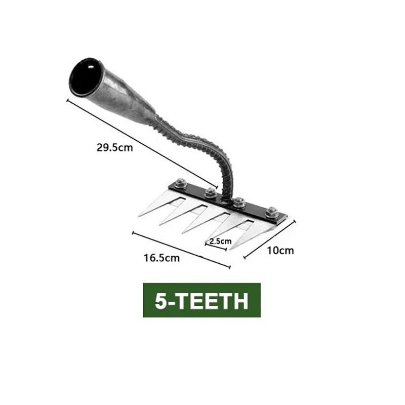 🔥Time-Limited Offer - 5/6/7/8 Teeth Carbon Steel Garden Weeding Rake🌿
