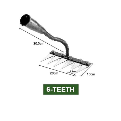 🔥Time-Limited Offer - 5/6/7/8 Teeth Carbon Steel Garden Weeding Rake🌿