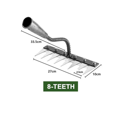 🔥Time-Limited Offer - 5/6/7/8 Teeth Carbon Steel Garden Weeding Rake🌿