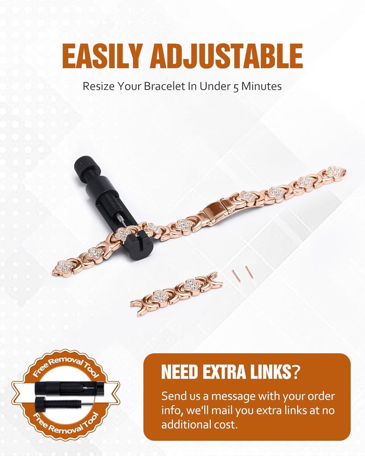 🔥Final 3 Hours: 80% OFF - ODEIUN® Copper Bracelets for Women. Pure Copper Magnetic Bracelet with 3800 Gauss Effective Magnets