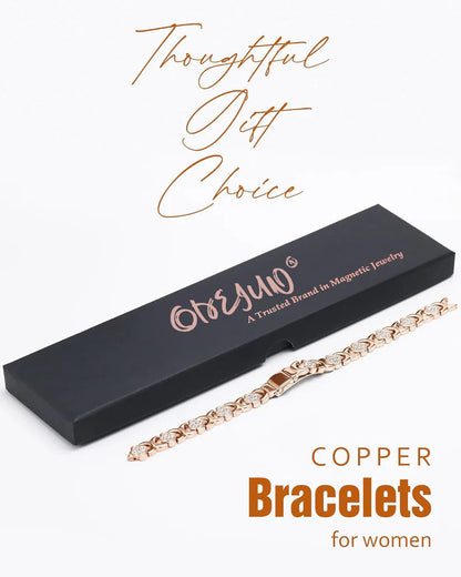 🔥Final 3 Hours: 80% OFF - ODEIUN® Copper Bracelets for Women. Pure Copper Magnetic Bracelet with 3800 Gauss Effective Magnets