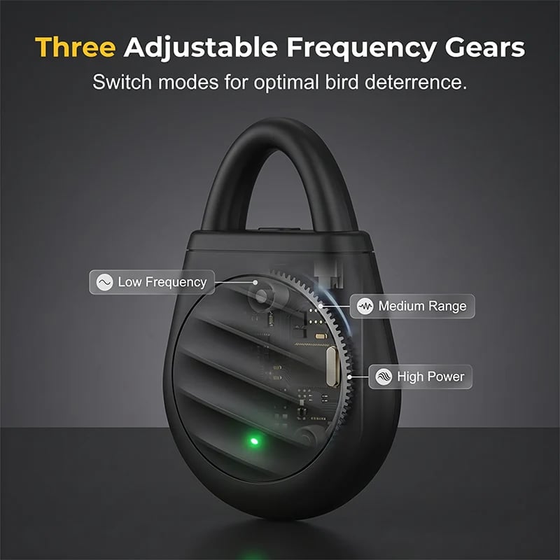 Portable Ultrasonic Bird Repellent Keychain