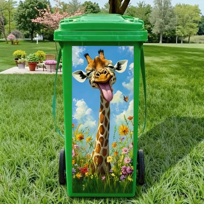 Funny Animal Trash Can Stickers 😂