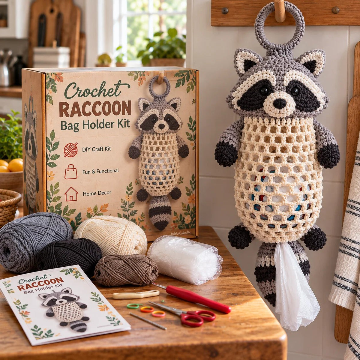 DIY Crochet Animal Bag Holder – Cute Hanging Storage