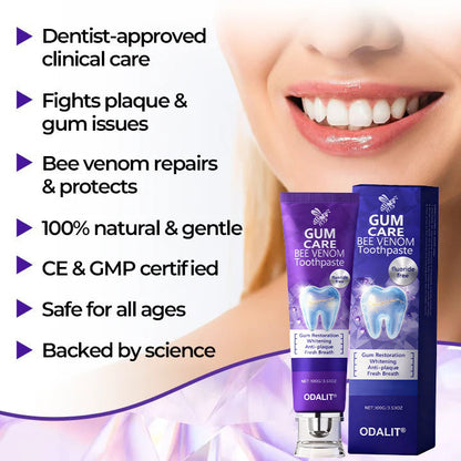 🔥Final 3 Hours: 80% OFF - 🐝ODALIT® Bee Venom Gum Care Toothpaste🦷