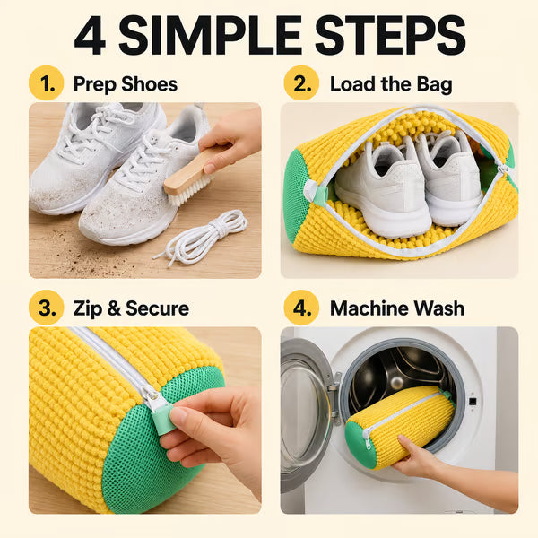 🌞 50% OFF NOW! Laundry Shoe Washing Bag for Washing Machine