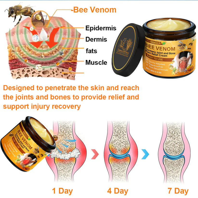 🔥Final 3 Hours: 80% OFF - ODEIUN™ Turmeric & Bee Venom Joint and Bone Pain Relief Cream🐝