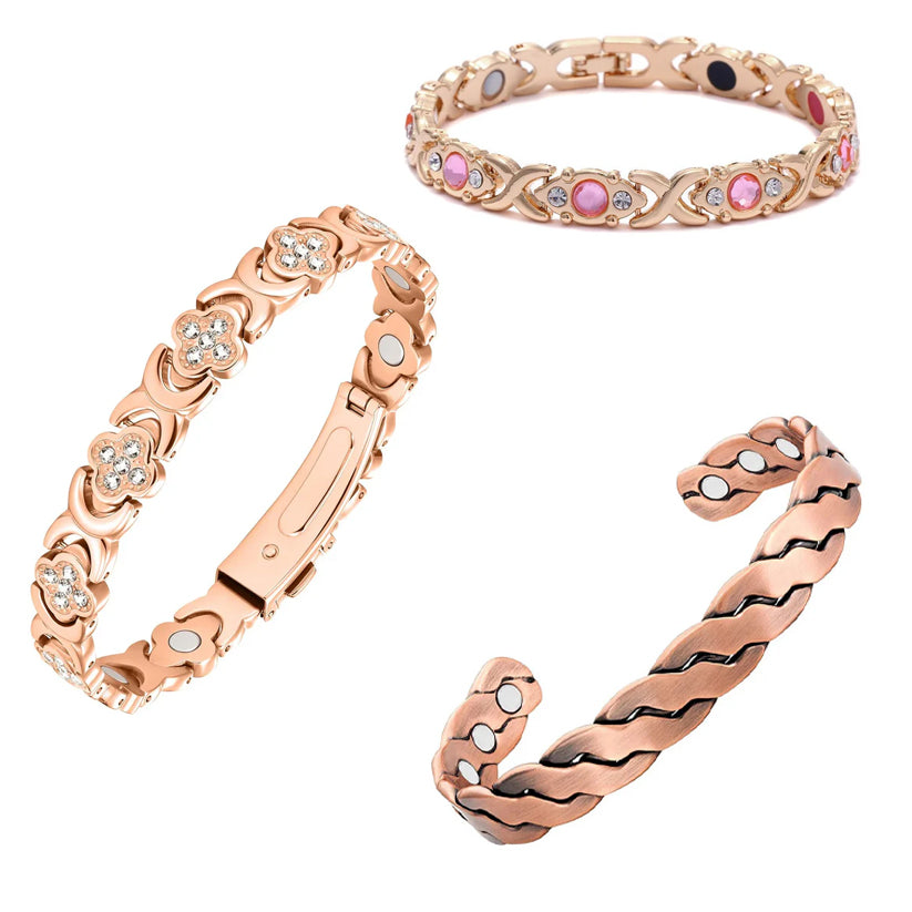 🔥Final 3 Hours: 80% OFF - ODEIUN® Copper Bracelets for Women. Pure Copper Magnetic Bracelet with 3800 Gauss Effective Magnets