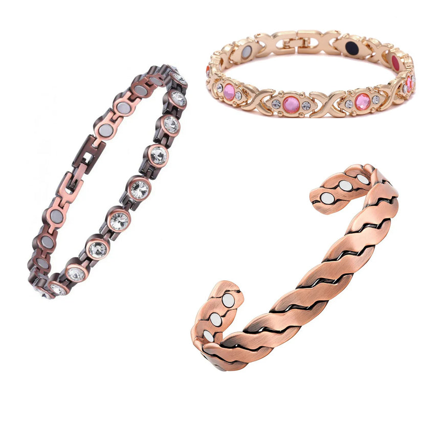 🔥Final 3 Hours: 80% OFF - ODEIUN® Copper Bracelets for Women. Pure Copper Magnetic Bracelet with 3800 Gauss Effective Magnets