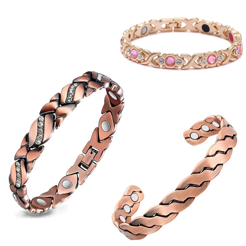 🔥Final 3 Hours: 80% OFF - ODEIUN® Copper Bracelets for Women. Pure Copper Magnetic Bracelet with 3800 Gauss Effective Magnets