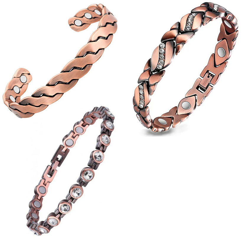 🔥Final 3 Hours: 80% OFF - ODEIUN® Copper Bracelets for Women. Pure Copper Magnetic Bracelet with 3800 Gauss Effective Magnets