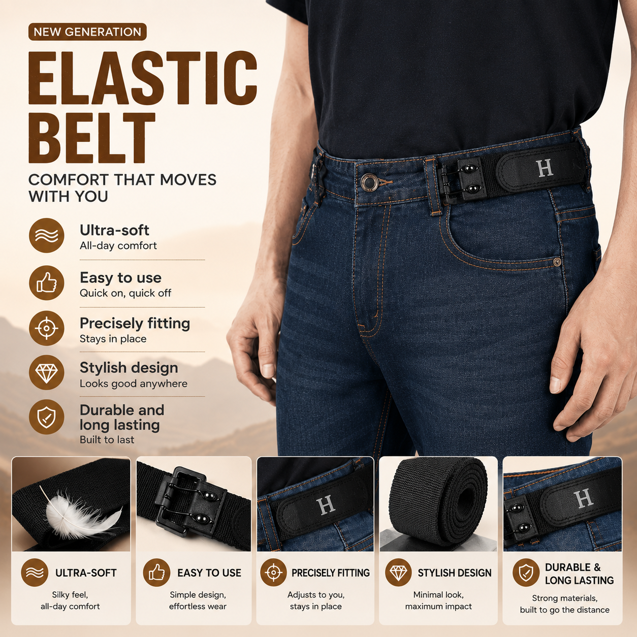 Invisible Tactical Stretch Belt