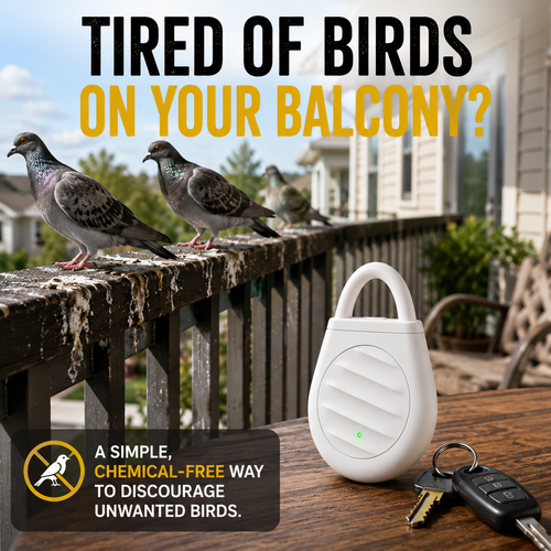 Portable Ultrasonic Bird Repellent Keychain