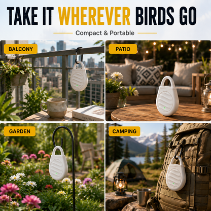 Portable Ultrasonic Bird Repellent Keychain