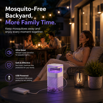 🦟50K+ sold!  UV Mosquito Killer Lamp – quiet, USB, chemical-free