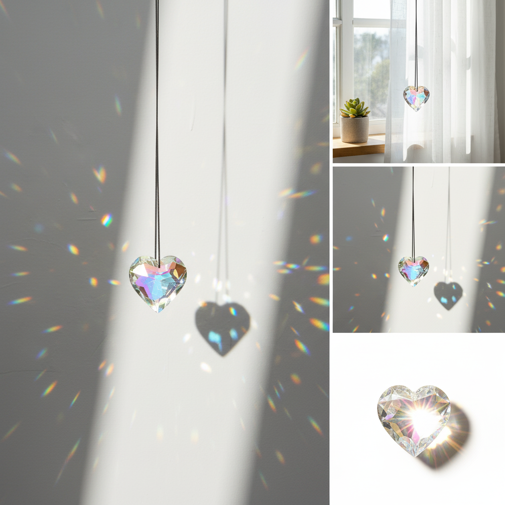"Dancing Light & Rainbow" Crystal Pendant-Catch the Sunlight · Release the Rainbow · Brighten Every Space