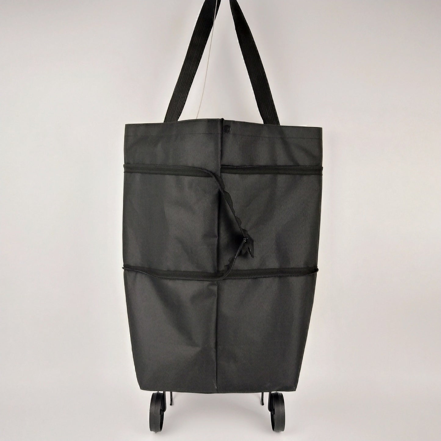 🛍️✨ Convertible shopping tote – hides wheels, holds 20kg, expands with zipper!