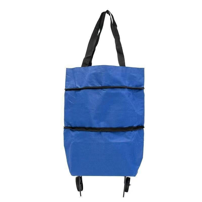 🛍️✨ Convertible shopping tote – hides wheels, holds 20kg, expands with zipper!