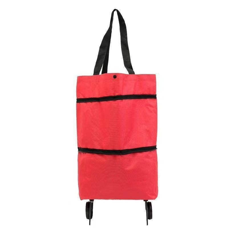 🛍️✨ Convertible shopping tote – hides wheels, holds 20kg, expands with zipper!