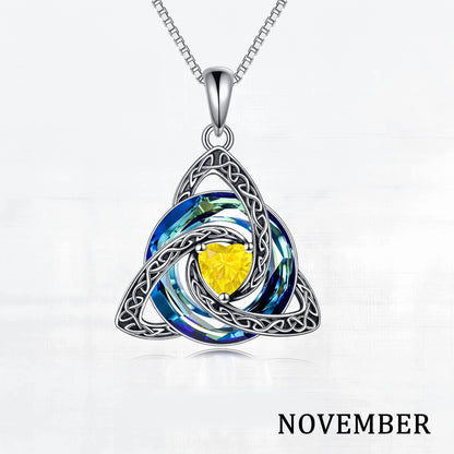 Birthstone Celtic Knot Necklace