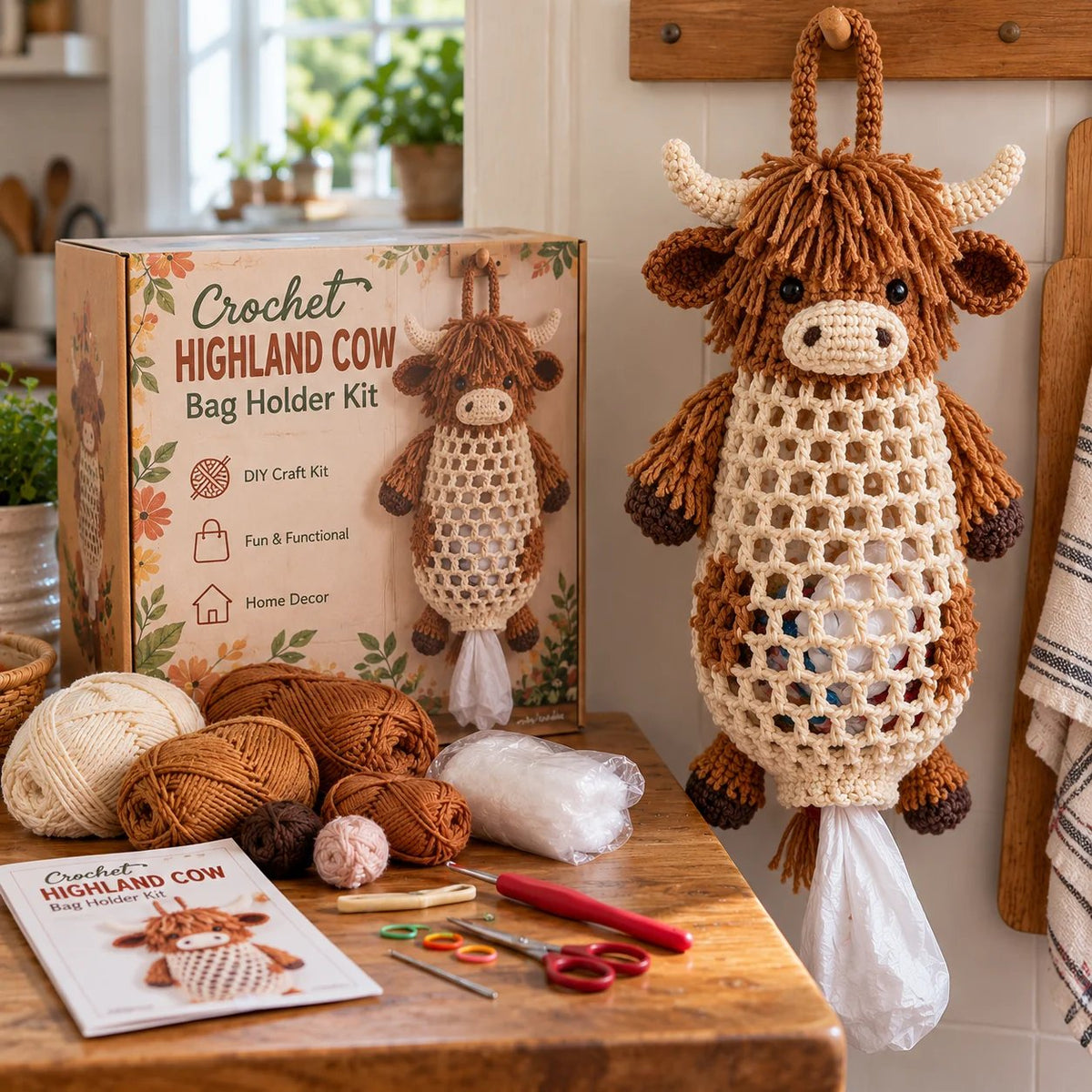 DIY Crochet Animal Bag Holder – Cute Hanging Storage