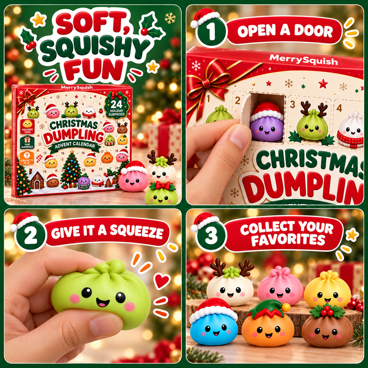 Christmas Dumpling Squishy Advent Calendar