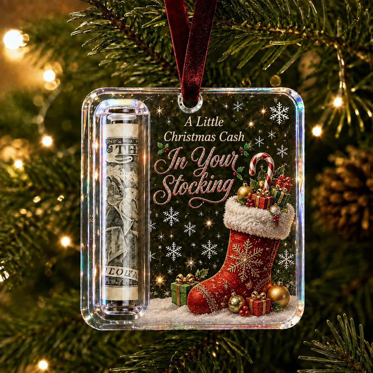 Christmas Cash Gift Ornament – Make Money Feel Like a Real Gift 🎄💵