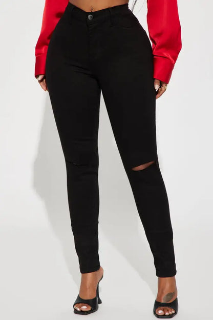 Narrow waist skinny jeans - Black Jeans