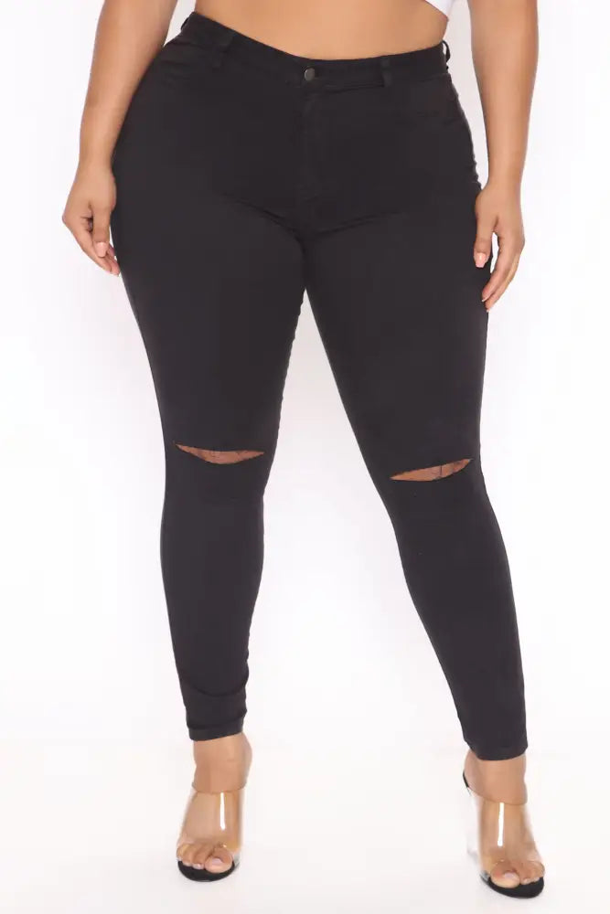 Narrow waist skinny jeans - Black Jeans