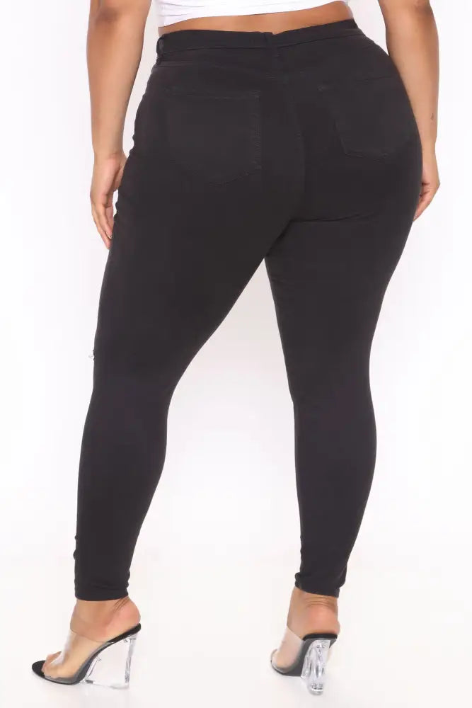 Narrow waist skinny jeans - Black Jeans